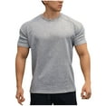 thumbnail image 2 of pstuiky Camisas de manga corta para hombre, Camiseta deportiva de manga corta para hombre, con cuello alto y media cremallera, para fitness y ocio, de color liso camisas casuales para hombre xxxl, 2 of 4