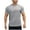 Gray, variant on Men's Workout Shirt - Short Sleeve Quick Dry Moisture Wicking Jacquard Jersey Athletic Shirt