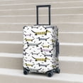 thumbnail image 3 of Wukai Dachshund Dog Puppy Elastic Luggage Cover: Personalized Protection for Your Suitcase - Fits 19~29-inch, Washable & Durable Travel Companion-Small, 3 of 8