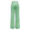 thumbnail image 4 of Clearance! Delayuji Plus Size Jeans Women's High Waisted Sequin Loose Drape Wide Leg Pants Fashion Casual Pants Plus Size Yoga Pants for Women Green S, 4 of 5