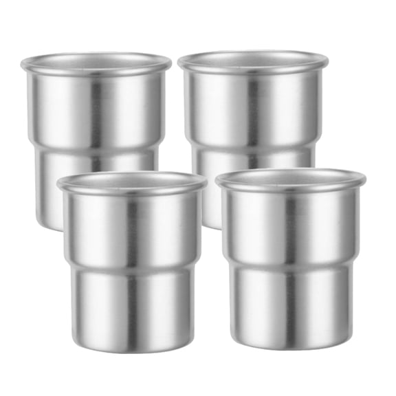 RUseeN 10 OZ 304 Stainless Steel Pint Cups, Camping Cups Mugs Set of 4, Healthy Unbreakable and Stackable, for Cold Drinks, Beer, Wine, Bars, Parties