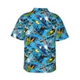 thumbnail image 3 of Daiia snow board blue Hawaiian Shirt for Men Gentle Cotton Regular Short Sleeve Casual-3X-Large, 3 of 9