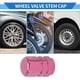 thumbnail image 3 of 8 Pcs Tapas de Válvula de Vástago de Neumático, 10x17MM Tapa de Válvula para Rueda de Automóvil Universal para Automóvil, Bicicleta, Motocicleta, Aleación de Aluminio Anti Choque Rosa, 3 of 7