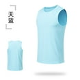 thumbnail image 6 of USNSM Men's Sleeveless Shirts Breathable Comfortable Gym Workout Running Quick Dry Tank Top Beach Swim Muscle Athletic Shirt Blue L, 6 of 9