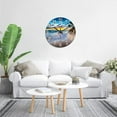 thumbnail image 5 of Beach Wall Clock Battery Operated 14 Inch Silent Blue Ocean Sunset Clocks Modern Wall Clock for Living Room Bedroom Decor, 5 of 7