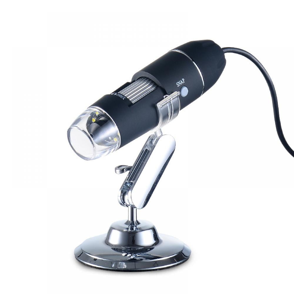 Digital Microscope，50X-1000X USB Digital Microscope Electronic Microscope with Bracket，19201080 Image Resolution，with Adjustable 8 LED Lights