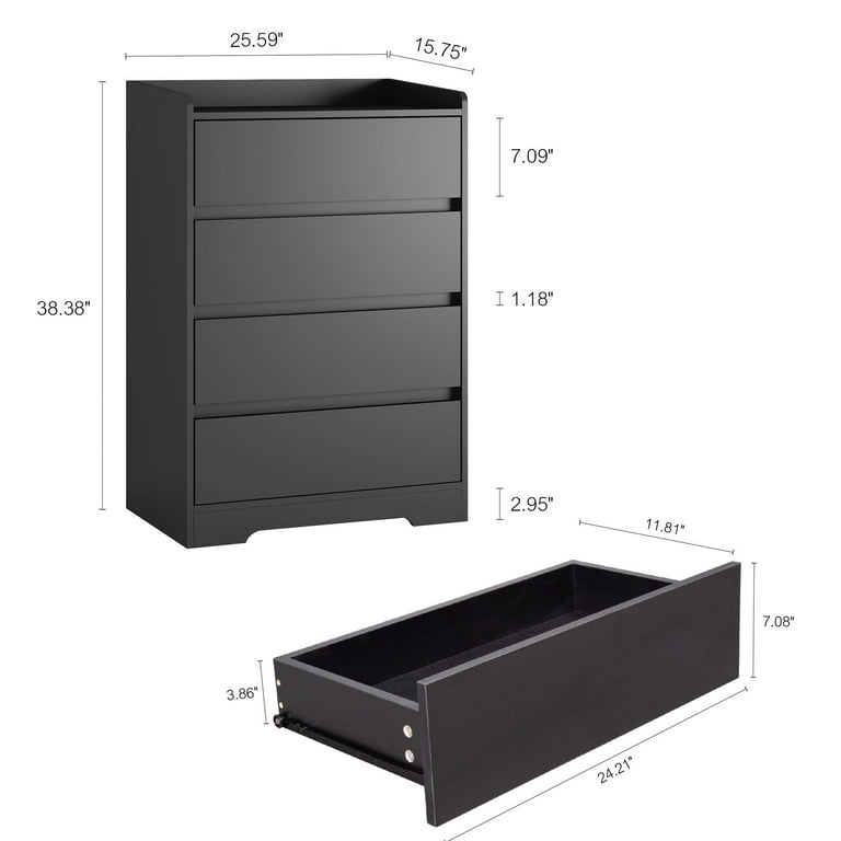 green emerald velvet dress 6 Drawers Dresser for Bedroom with Open Cubby, Black – Afuhokles main image 0