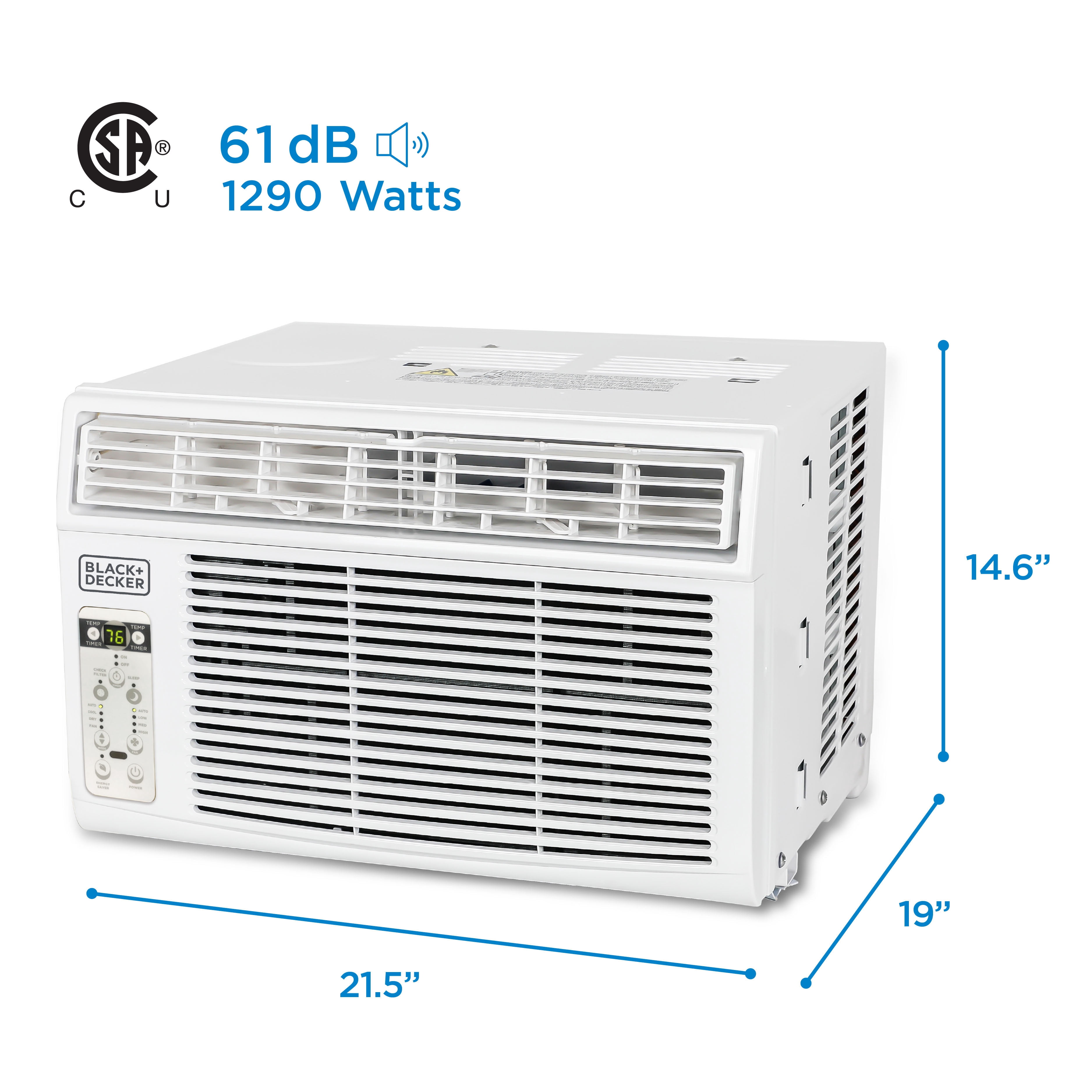 BLACK+DECKER BD145WT6 Window Air Conditioner 14,500 BTU, Cools up to 700 Square feet, White