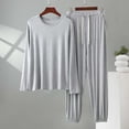 thumbnail image 6 of FNFYFH Mens Big and Tall Pajama Set Soft Modal Pijamas Sets for Men Long Sleeve Full Length Jogger Pants Pjs Sleepwear with Pockets, 6 of 6