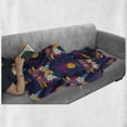 thumbnail image 6 of Tropical Soft Flannel Fleece Throw Blanket, Vivid Tropical Seamless Pattern of Flamingos Flowers and Pineapples Art Print, Cozy Plush for Indoor and Outdoor Use, 70" x 90", Multicolor, by Ambesonne, 6 of 6