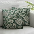 thumbnail image 3 of JRXY Spring Sage Green Pillow Covers Vintage Floral Rustic Old Style Cute Flower Print Decorative Outdoor Pillowcases Seasonal Farmhouse Throw Cushion Case Decor for Couch Sofa Bed 22x22in, 3 of 5