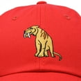 thumbnail image 2 of DALIX Sabertooth Tiger Kids Hat Boys Girls Baseball Cap in Red, 2 of 5