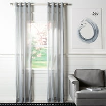 SAFAVIEH Kannon Grommet Curtain Window Panel, 52" x 96", Grey