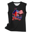 thumbnail image 4 of HEILAU Independence Day Shirts for Women American Flag Graphic Tees Gradient Coconut Tree Tank Tops Summer Sleeveless V Neck Button Down Shirt Summer Tank Top, 4 of 4