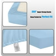 thumbnail image 6 of Chezmoi Collection Liam 7-Piece Chambray Blue Bed in a Bag Queen Comforter Set with Sheets Medallion Embossed Bedding Set, 6 of 9