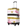 thumbnail image 2 of Bixox Washable Gold Glittering Hearts and Flamingos Printed Luggage Cover, Fashion Suitcase Protector Fits for Large luggage, 2 of 8