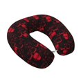 thumbnail image 2 of Xecao Red Skulls 2 Print Memory Foam Cervical Neck Pillow Versatile U-Shaped Pillows for Home,Office,Camping,Travelling,Soft Washable Cover, 2 of 8