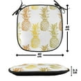 thumbnail image 4 of Pineapple Chair Seating Cushion, Hand Drawn Simply Sketched Stamp Minimal Background Pineapples, Soft Seat Pads for Office with Anti-slip Backing, 16"x16", Olive Green Cinnamon, by Ambesonne, 4 of 7