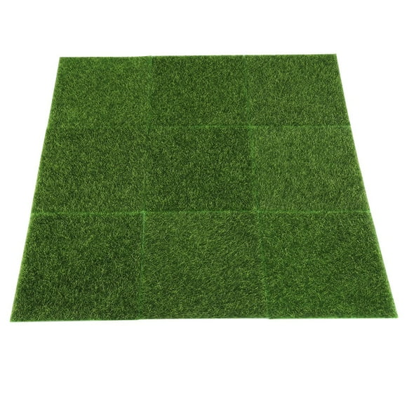 TKSE Artificial Grass, 10PCS Natural and Realistic Artificial Grass Mat, High Density Fake Grass Turf Lawn For Garden Micro Landscape Ornament Home Decor