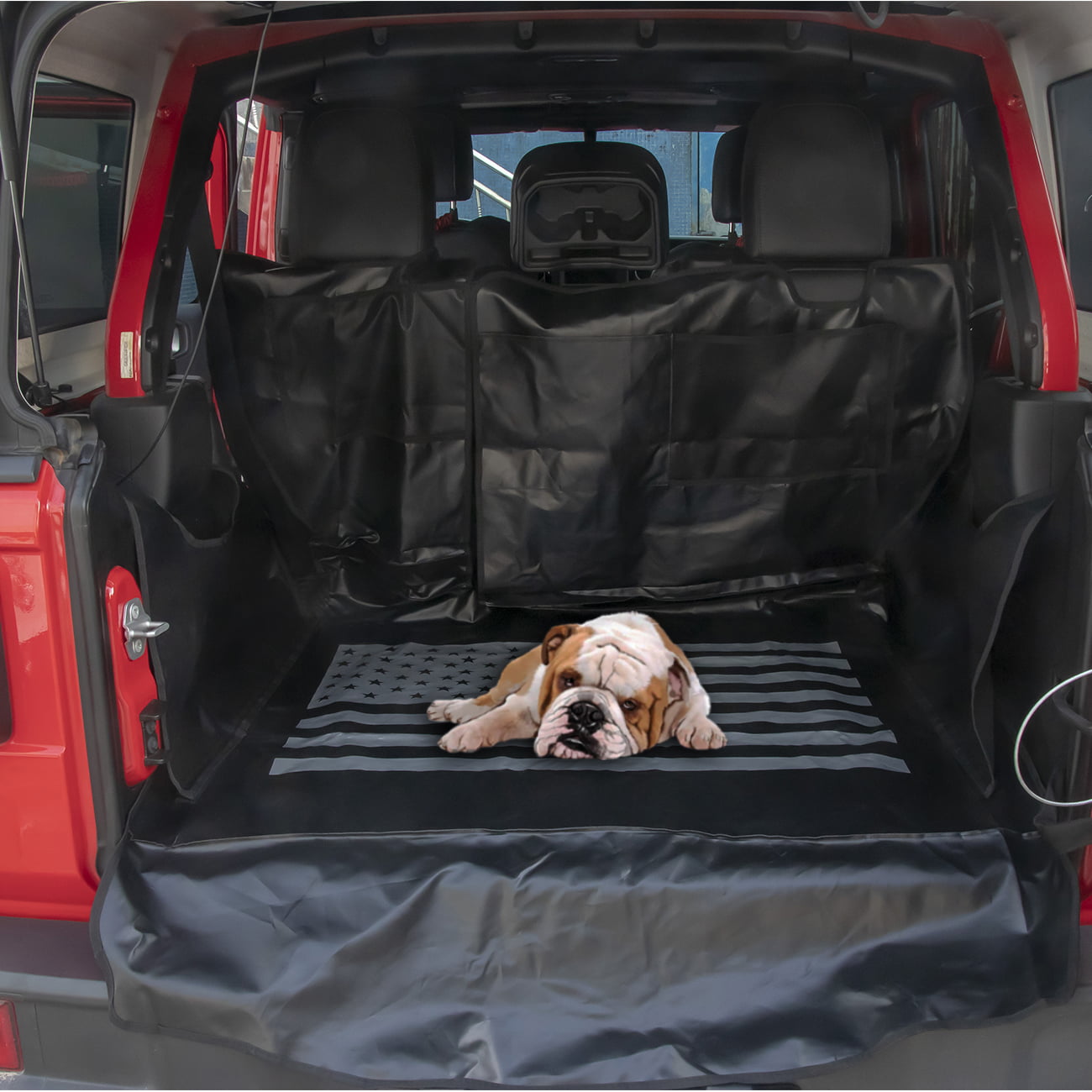 Rear Seat Cover Storage Mat Dog Cat Pets Mat For 2007-2017 Jeep Wrangler 4-door 
