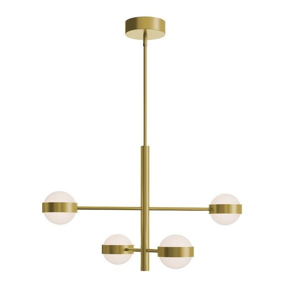 VRNP2X4LAJUDLB AFX Verona  4- 40W 4 LED Pendant-18.25 Inch Tall and 30 Inch Wide-Light Antique Brass Finish
