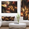 thumbnail image 1 of Glossy Yellow and Red Fractal Flower - Floral Art Canvas Print, 1 of 3