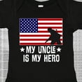 thumbnail image 4 of Inktastic Military Uncle is My Hero Us Flag Boys or Girls Baby Bodysuit, 4 of 5