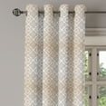 thumbnail image 2 of Ambesonne Beige and Brown Grommet Curtain, Rococo and Scroll, 50" x 120", Beige and Brown, 2 of 6