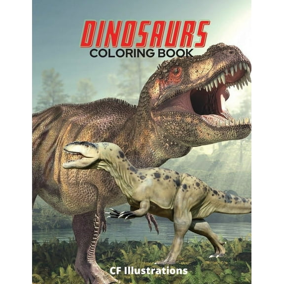 Dinosaurs Coloring Book : age 4-8 (Paperback)