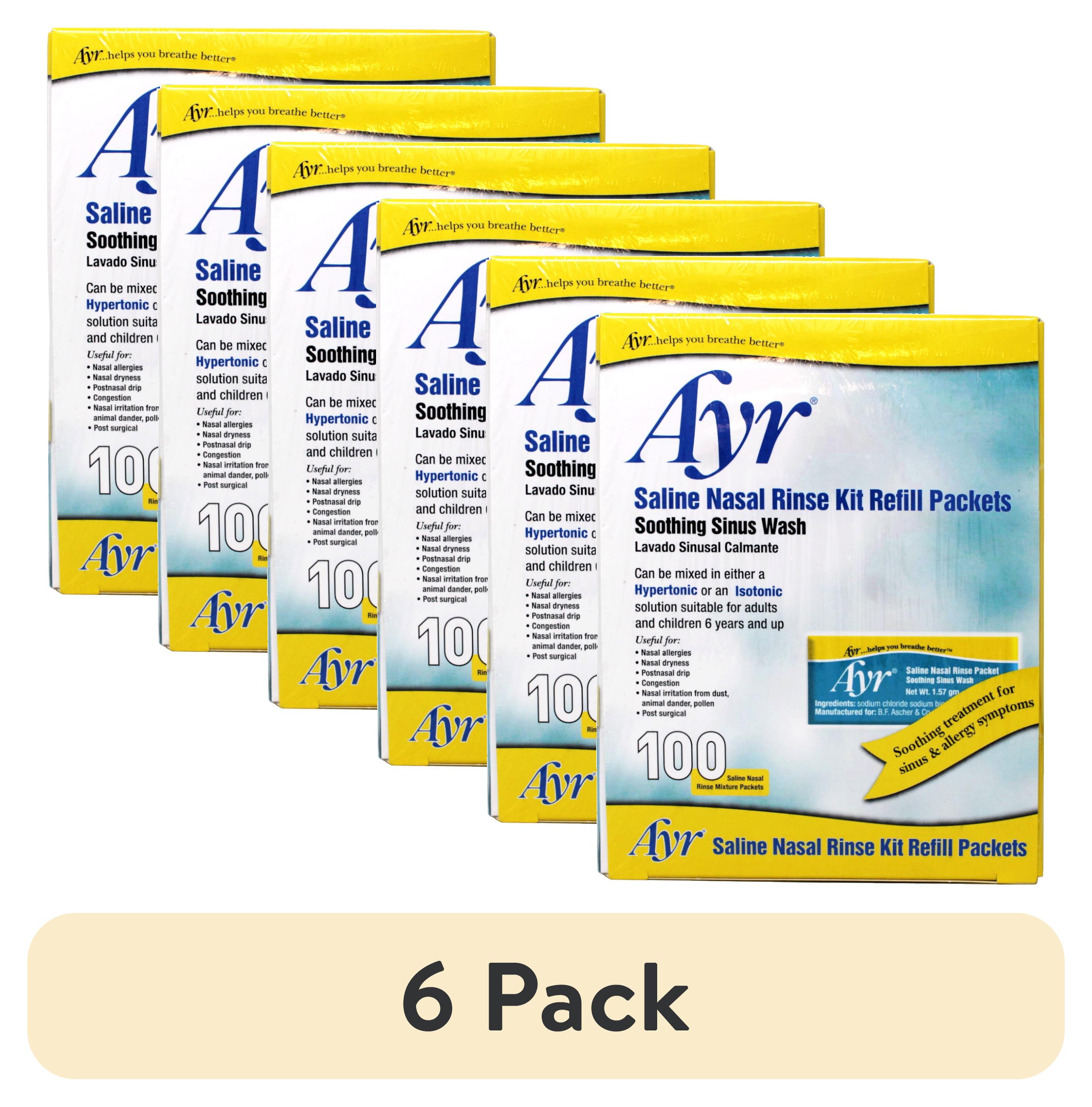 (6 pack) Ayr Sinus Rinse Kit Refill Packets - 100 Count