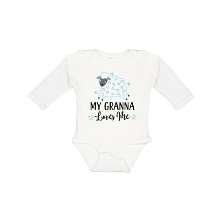 

Inktastic My Granna Loves Me Lamb Gift Baby Boy or Baby Girl Long Sleeve Bodysuit