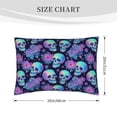 thumbnail image 3 of Pofeuu starry sky Skull flower Print Queen Pillow Cases,Pillowcases with Envelope Closure, Wrinkle, Fade and Stain Resistant Pillow Covers-20x26in（No pillow core）, 3 of 7