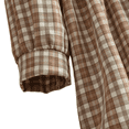 thumbnail image 4 of LYMAYTER Girls Plaid Long Sleeve Dress Toddler Square Collar Lace Trim Ruffle Hem Retro Casual Dress, 4 of 6