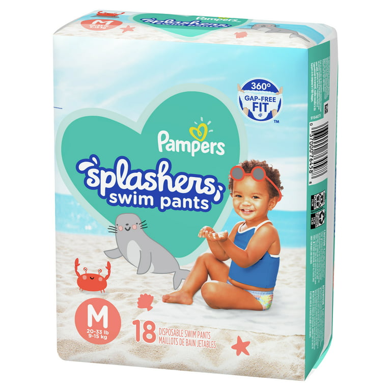 Pampers Splashers Swim Diapers Size m, 18 Count (Select for More Options)