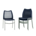 thumbnail image 2 of Flash Furniture 5 Pack Navy Stack Chair with Air-Vent Back, Non-Sled Base and Gray Powder Coated Metal Frame, 2 of 13