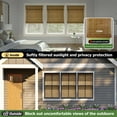 thumbnail image 3 of LazBlinds Cordless Bamboo Roman Shades, Privacy Blinds for Interior Windows, Room Darkening Roll Up Bamboo Blinds for Home & Patio, 39" W x 64" H, Highfield Teak, 3 of 6