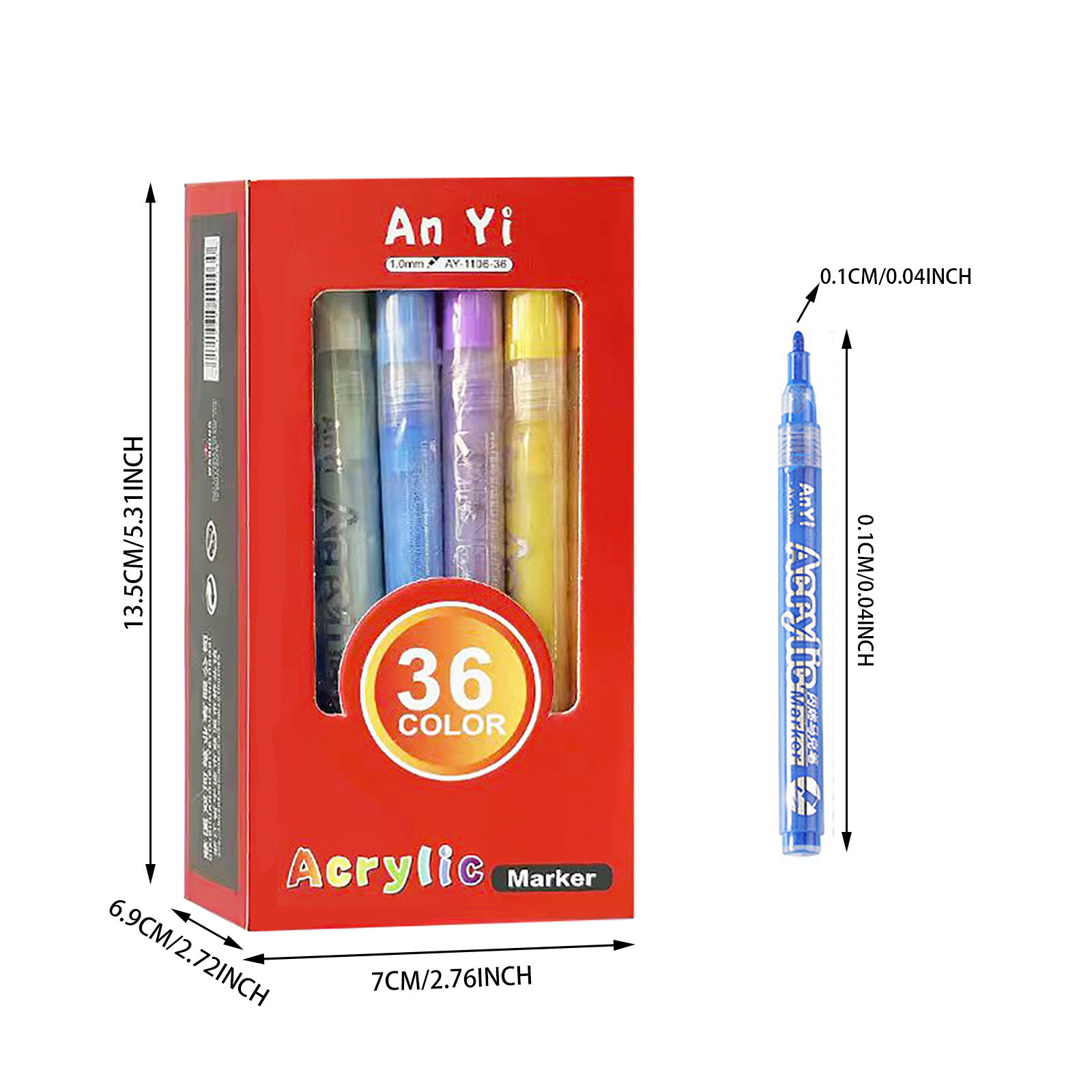 60 Colors Paint Markers Paint Pens Acrylic Paint Pens For Students Chirldrens Artists Adults Coloring Drawing Cartoon Anime Comic Brush Tip For Rock Painting Wood Canvas(60ml)