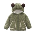 thumbnail image 2 of SEAOPEN Toddler Girls Boys Fleece Hoody Jacket Zip Up Teddy Coat Warm Winter Outwear with Pockets Green,3 Years, 2 of 6