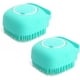 thumbnail image 1 of Paquete de 2 cepillos de baño para perros, dispensador de champú para mascotas de silicona suave, cepillo de aseo para masajeador de mascotas, 1 of 5