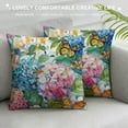 thumbnail image 3 of ARISTURING  Square Throw Pillow Covers Beautiful Floral Butterfly Flowers Design Pillow Cases Decorative for Home Bedroom Sofa Pillowcases Standard, 3 of 5