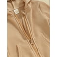 thumbnail image 6 of Bagilaanoe Toddler Baby Boy Hooded Jacket Solid Long Sleeve Zip-up Sweatshirt 12M 18M 24M 3T 4T 5T Kids Fall Casual Outwear, 6 of 8