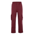thumbnail image 7 of Fabrcox Mens Cargo Pants Button Elastic Waist Wide Leg Mens Pants Breathable Outdoor Activities Hiking Work Pants Mens with 6 Pockets XL, 7 of 7