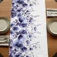 thumbnail image 5 of Table Runners 70 Inches Long Dress Scarves, Purple Blooms Floral Farmhouse Coffee/Dining/Kitchen Table Decor, Holiday Table Runner, Farmhouse Spring Flowers Botanical 13x70 Inch, 5 of 9