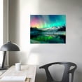 thumbnail image 4 of JRXY  Beautful Aurora Scenery Paintin Canvas Print Painting Wall Art Posters Pictures Home Living Room Decor Poster Gift  20x16in, 4 of 6