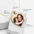 thumbnail image 2 of Personalized Engraved Picture Necklace Heart Shaped Custom Photo Pendant Customized Necklace with Picture Inside Diamond Cut Edge - 1 Inch x 1 Inch (10K Yellow Gold, Photo Only), 2 of 5