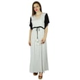 thumbnail image 2 of Bimba Long Maxi Dress Frilled Sleeve Cotton Gown Boho Chic Style Custom Clothing, 2 of 8