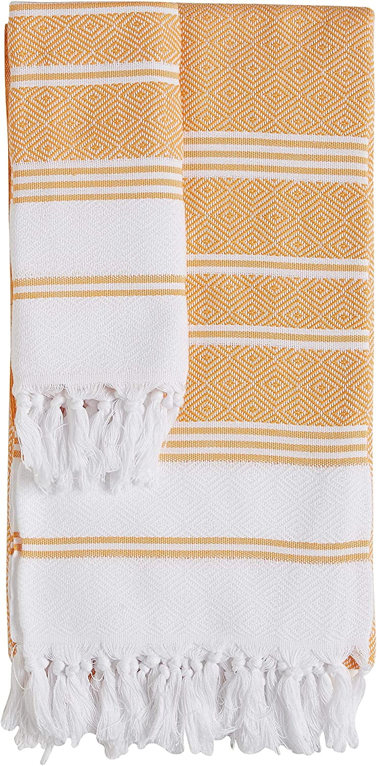 Turkish Peshtemal Bath And Hand Towel, Turkish Towel Set 2 Beach Towel Set 