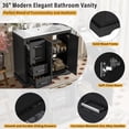 thumbnail image 6 of Euroco 36" Modern Bathroom Vanity with Ceramic Sink, Soft-Close Door, Adjustable Shelf & 3 Drawers, Ample Storage, 6 of 9