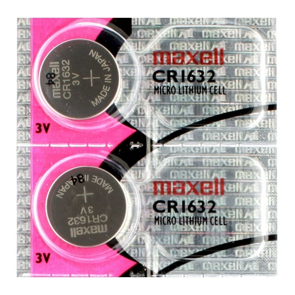 2 x Maxell CR1632 Batteries, Lithium Battery 1632