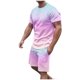 thumbnail image 1 of Mens Pantalones Casuales Cuello Redondo Impresión de Manga Corta Blusa Y Pantalones Cortos Traje, Pantalones de Traje para Hombres, 1 of 5